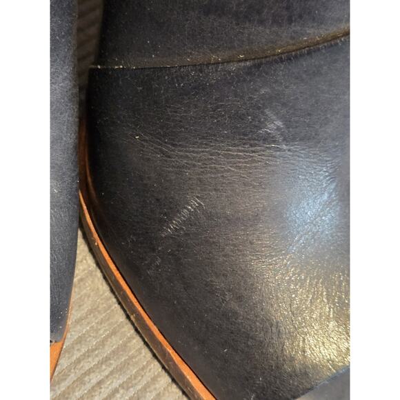 Vince Camuto Women's Leather Sandal Bootie Shoe 8M EU38.5 Navy. Very Good - Picture 8 of 13